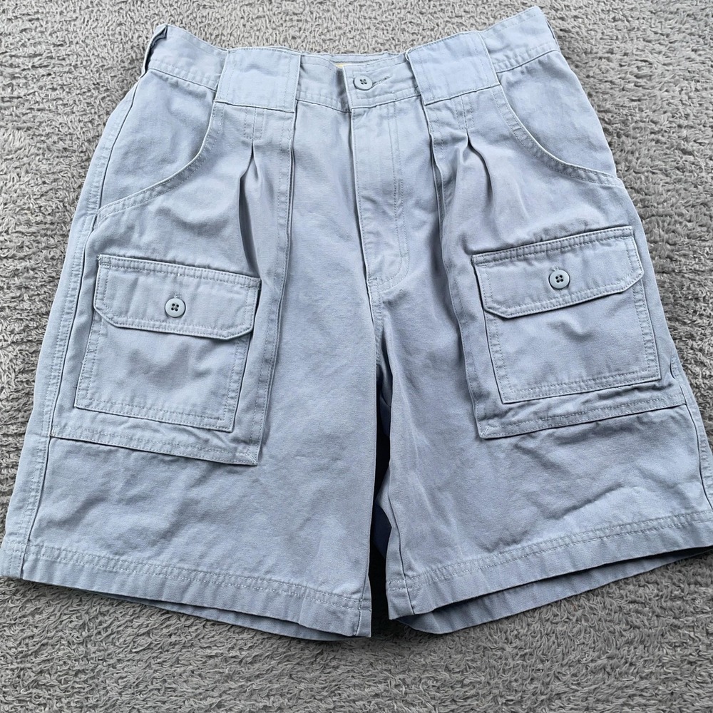 Cabelas Shorts Womens 4 Blue 7 Pocket Cargo Hiking Cotton Outdoors Utility